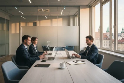 01 inside bright european business office modern glass walled - Ressursstyring i praksis: Slik reduserer du kostnader og unngår dobbeltbooki...