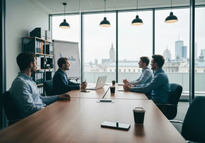 02 inside stylish european corporate office daylight floods glass - Sammenligning: Microsoft Teams vs Slack vs Trello vs Starbrix (funksjone...