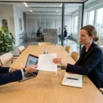 07 foreground hands exchange contract in nordic boardroom - Typer strategiske partnerskap: B2B, bedrift–offentlig (PPP) og NGO-samarbeid