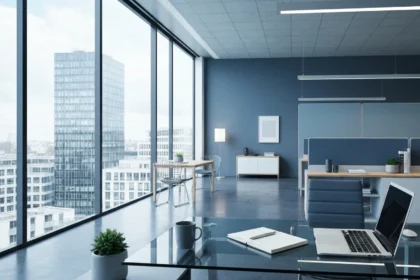 07 glass desk european office with expansive windows - Produsent vs. grossist vs. distributør vs. dropshipper: hvilken leverandørtype passer...