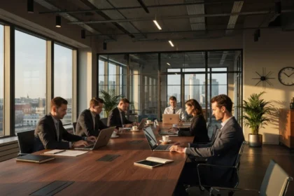 11 golden hour smartphone conference room with walnut table - 10 personlige maler for LinkedIn: tilkoblingsforespørsler og oppfølging du kan...