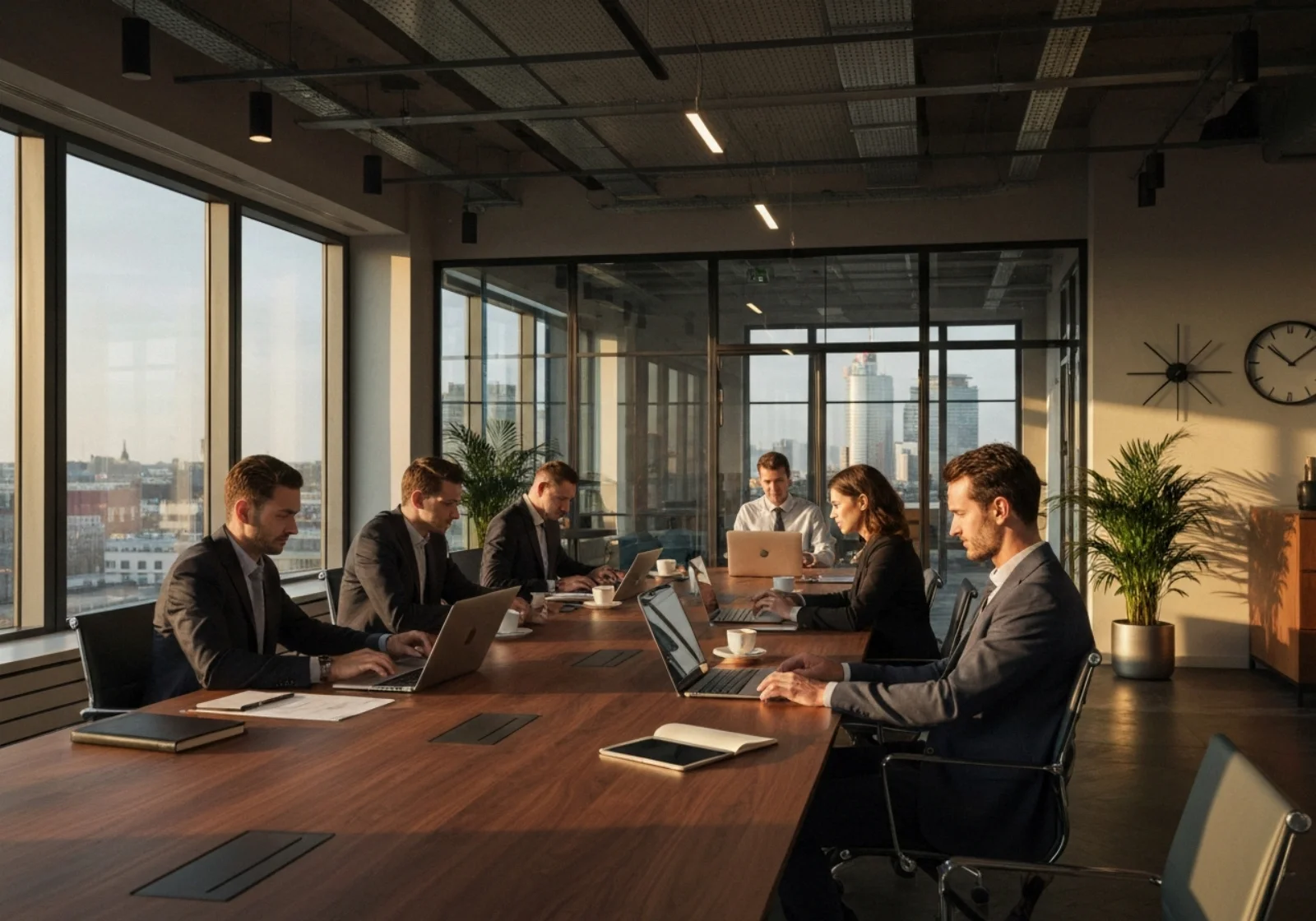 11 golden hour smartphone conference room with walnut table - 10 personlige maler for LinkedIn: tilkoblingsforespørsler og oppfølging du kan...