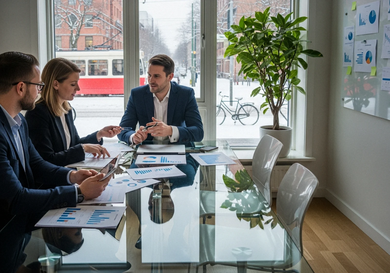 15 smartphone shot nordic b2b meeting at glass conference table - Hvor finner du samarbeidspartnere i Norge og internasjonalt (praktiske kan...