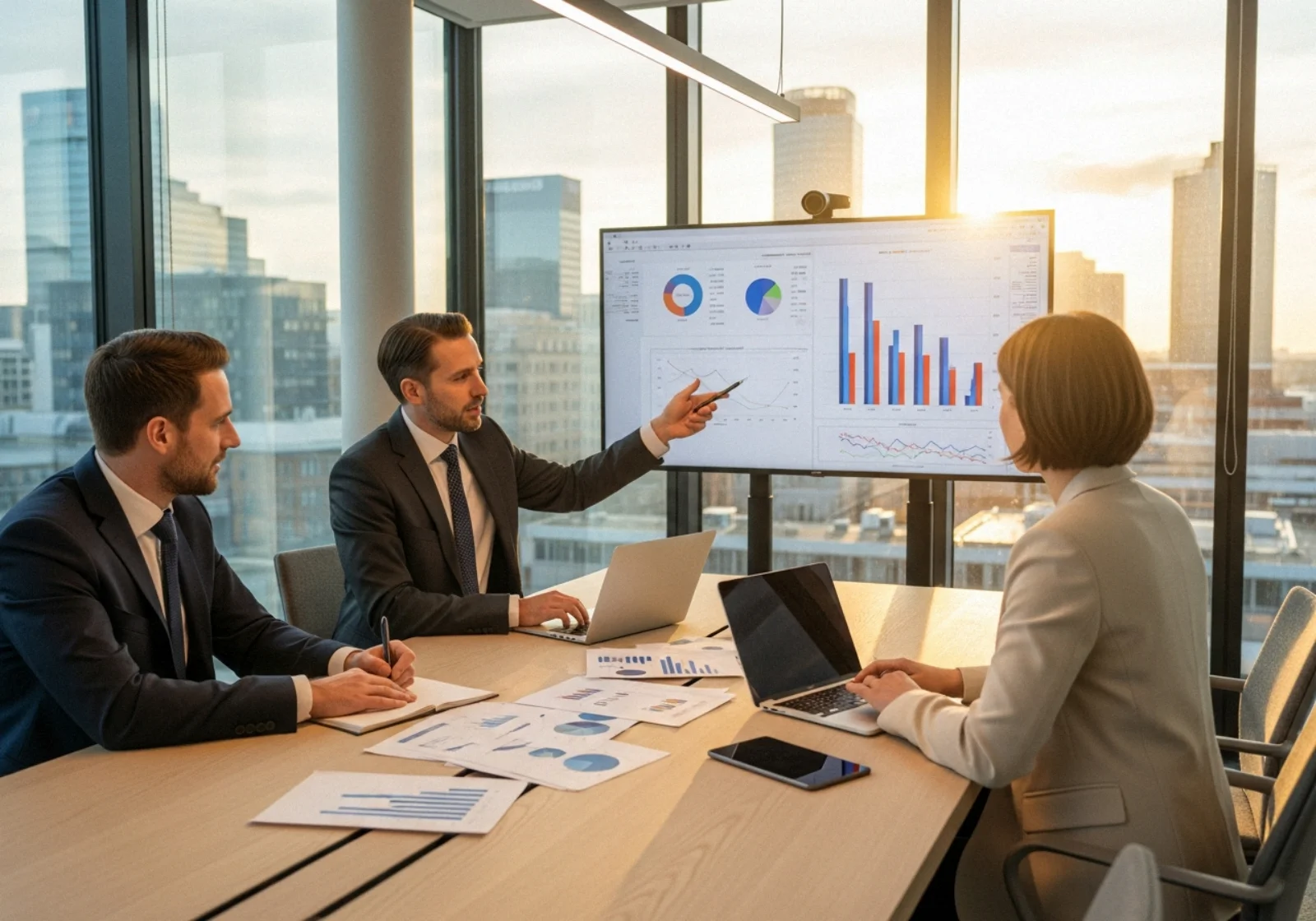 21 over the shoulder nordic business smartphone scene golden hour - Slik kartlegger dere kompetansebehovet før dere søker samarbeidspartnere...