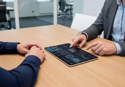 32 nordic b2b negotiation smartphone shot tablet dashboard - Velg riktig samarbeidsform: IKS vs AS vs SA (enkel beslutningsguide)