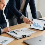 35 smartphone shot nordic b2b meeting in glass walled room - B2B e‑handel: plattformer, teknisk stack og integrasjoner (ERP, PIM, EDI)