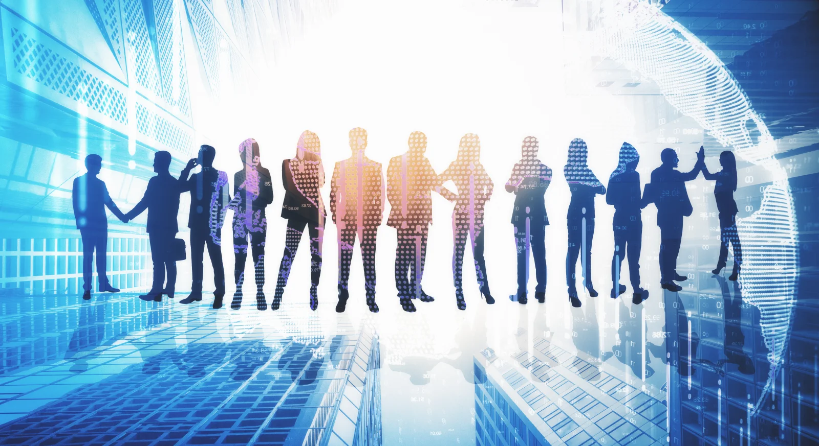 Abstract crowd silhouette on city background succ 2026 01 11 08 33 30 utc - Hva er forskjellen på samspill, samhandling og relasjon?