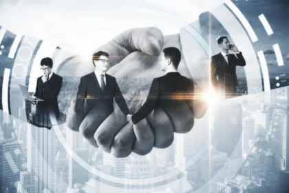 Close up of handshake on city background with digi 2026 01 11 08 35 54 utc - Ulike typer samarbeid mellom selskaper og kommuner